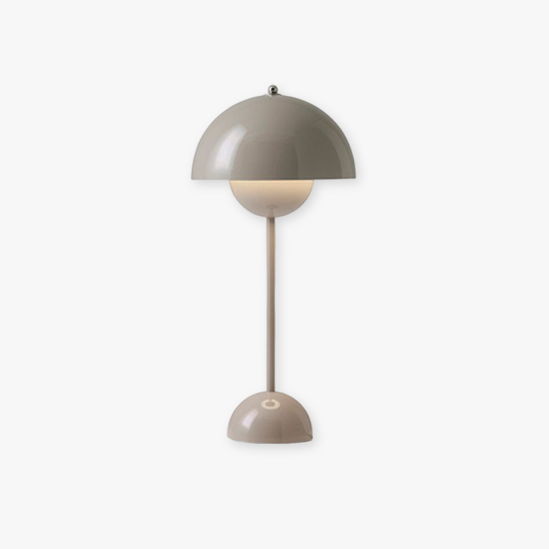 Morandi Mushroom Table Lamp, Rechargeable, Multi Colors, Metal