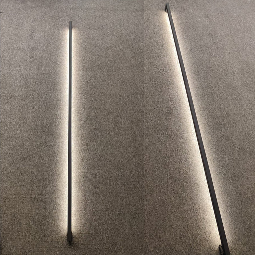 Edge Modern Linear Black LED Wall Lamp Metal/Acrylic Living Room