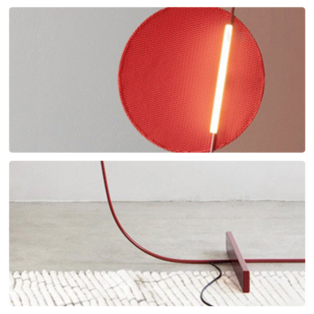 Elif Floor Lamp Blood Moon Postmodern, Metal, Red, Bedroom