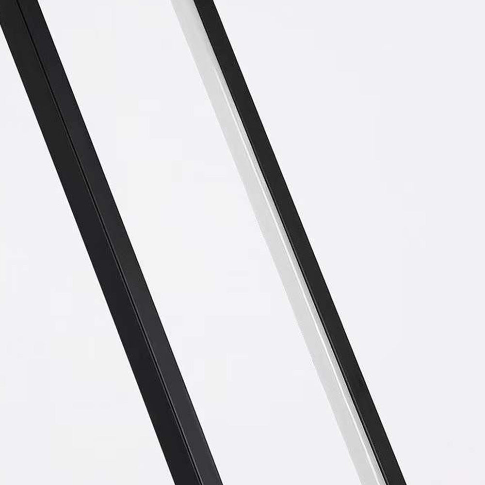 Edge Modern Minimalist Rectangular Metal Floor Lamp, Black