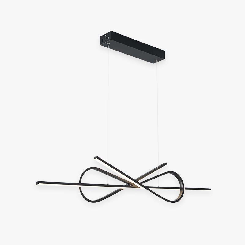 Bouvet Modern Minimalist Nordic Bow-tie Metal Pendant Light, White/Black