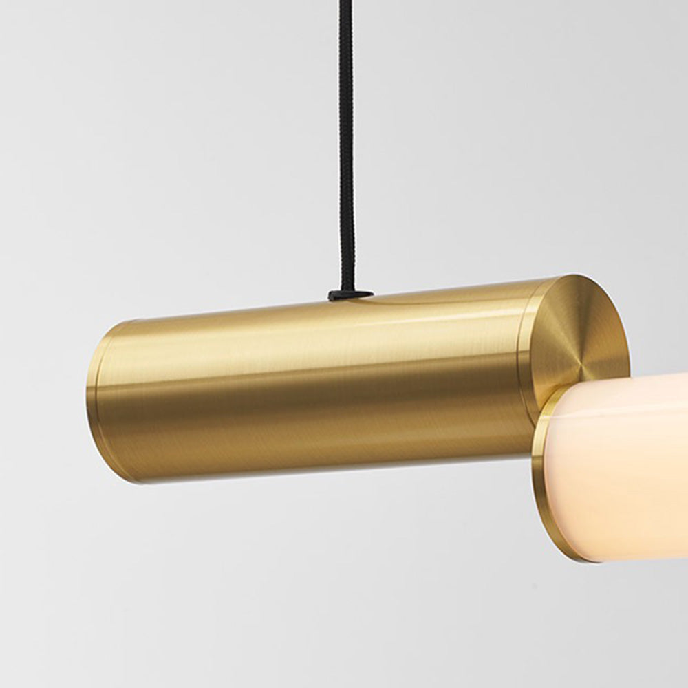 Edge Minimalist Linear Aluminium/PVC Pendant Light, Gold