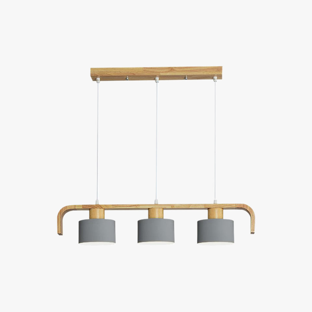 Morandi Pendant Light Cylinder Nordic Bamboo Bedroom