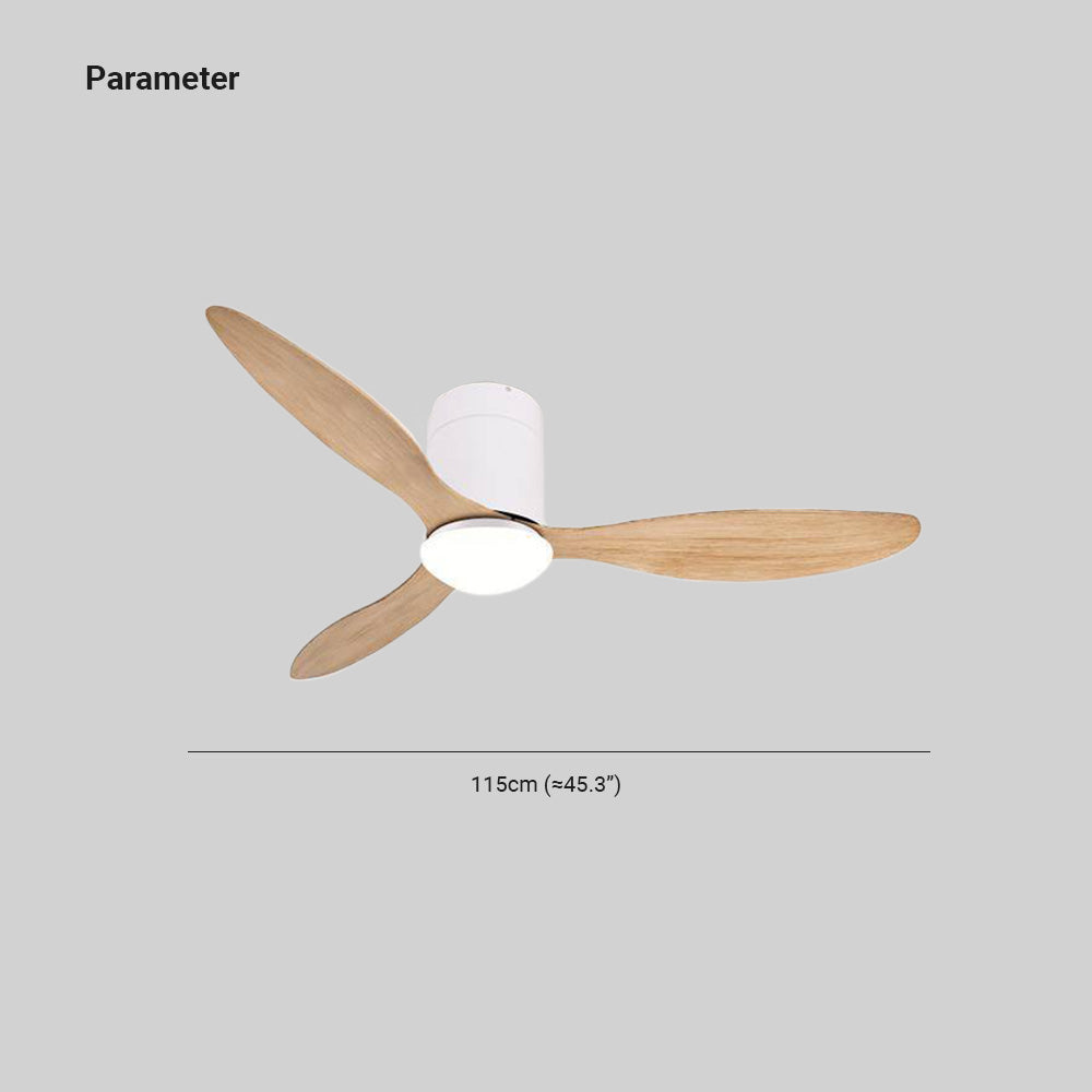 Walters 3-Blade White Ceiling Fan With Light, 2 Color, DIA 45.3''