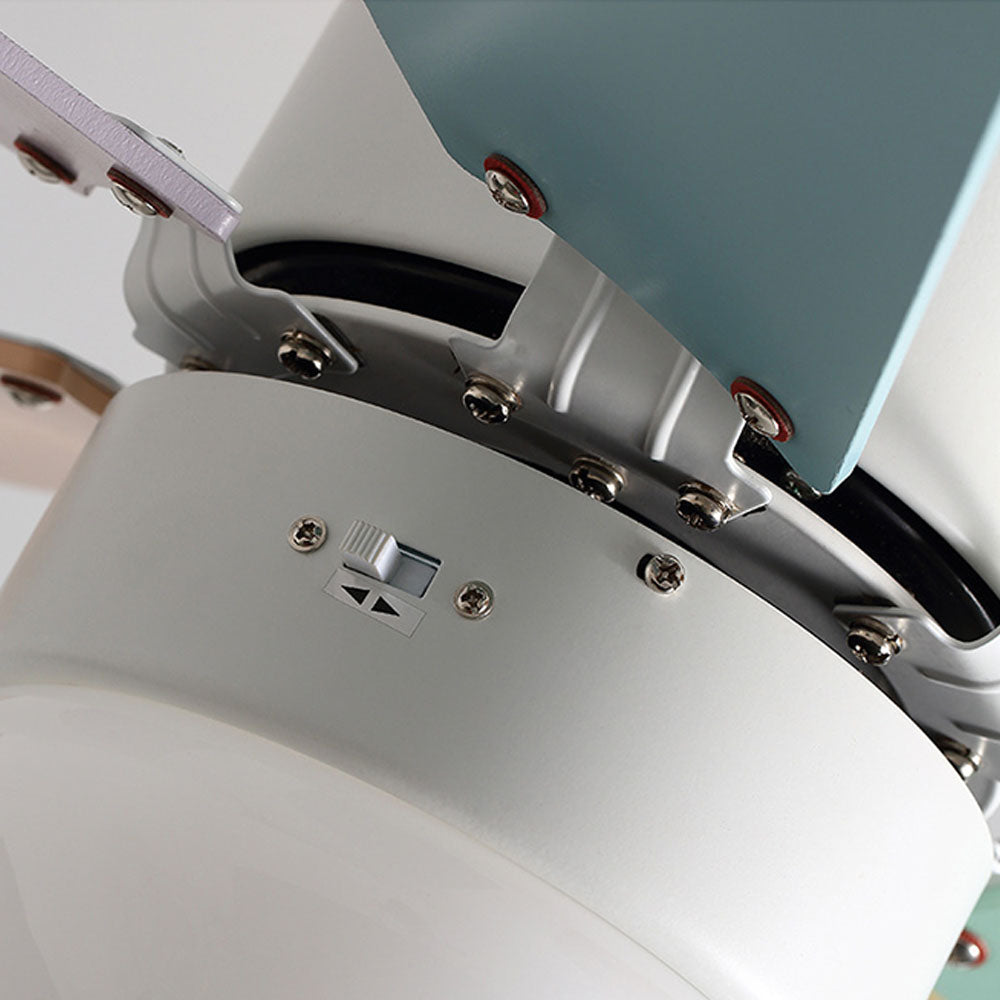 Morandi 5-Blade Ceiling Fan Round Light, Metal, DIA35.43‘’