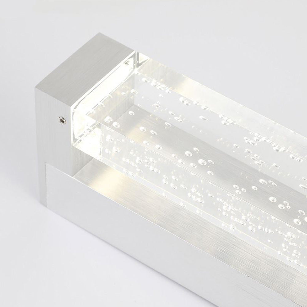Leigh Transparent Rectangular Mirror Front Vanity LED Wall Lamp, Bathroom