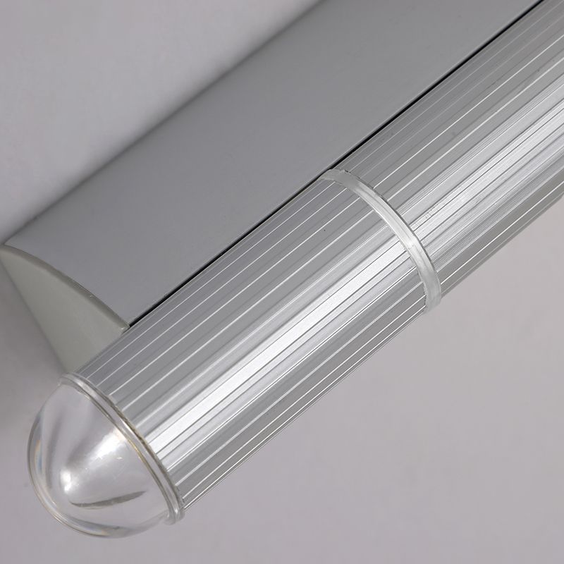 Edge Minimalist Linear Led Vanity Wall Lamp, Silver, Bathroom