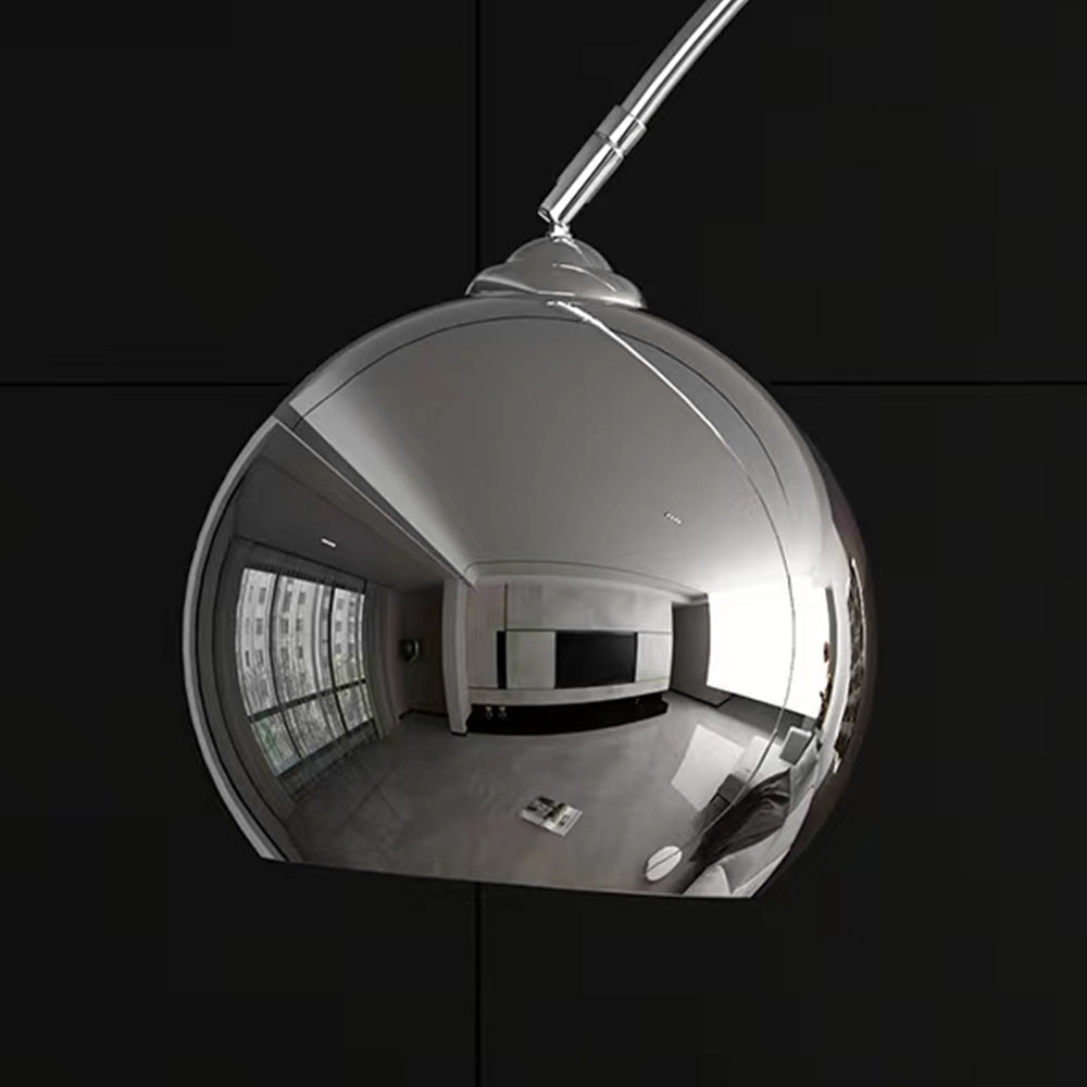Salgado Modern Arc Metal Floor Lamp, Chrome, Study/Bedroom