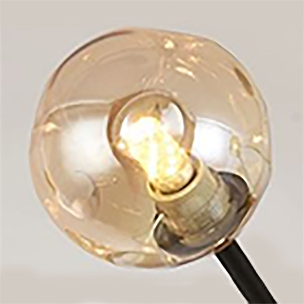 Valentina Decorative Glass Bubble Pendant Light, Amber