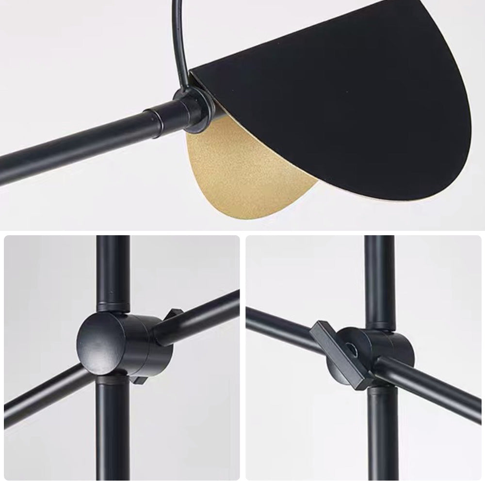 Salgado Nordic Modern Minimalist Floor Lamp, Black/Gold