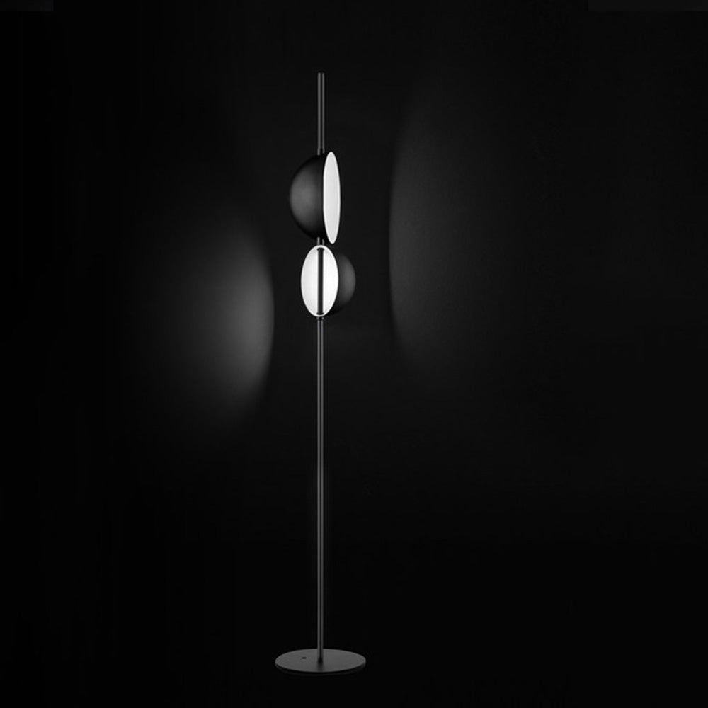 Salgado Modern Minimalist Metal Floor Lamp, Black/Gold