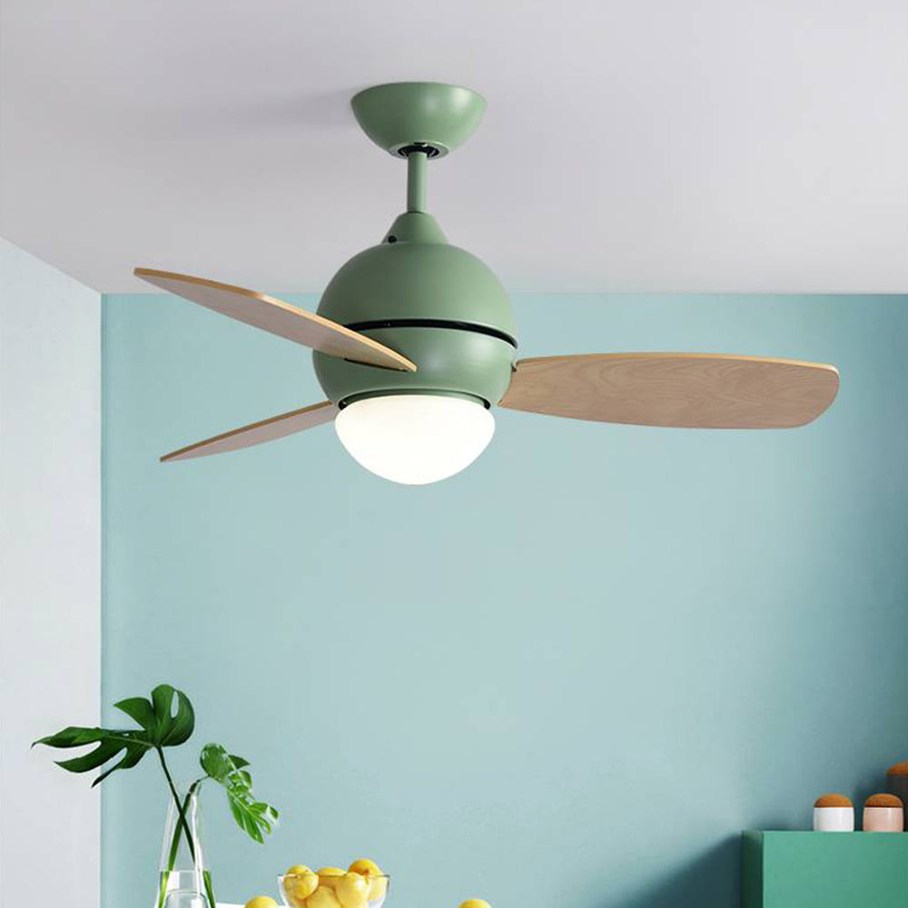 Morandi Colorful 3-Blade Ceiling Fan with Light, 6 Color, DIA 36.2''