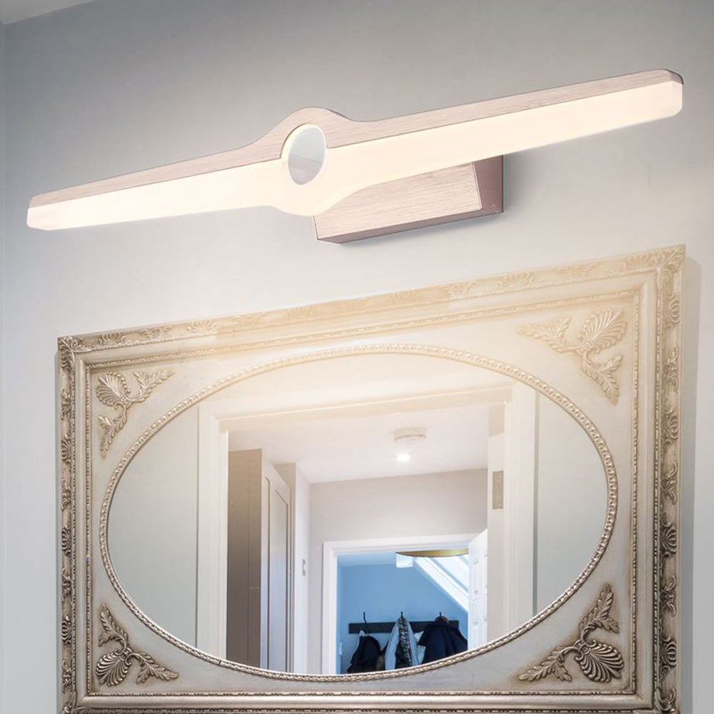 Leigh Decorative Modern Metal/Acrylic Wall Lamp, Black/White, Bathroom