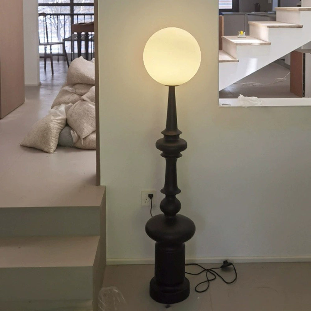Salgado Retro Column Glass Resin Floor Lamp Bedroom