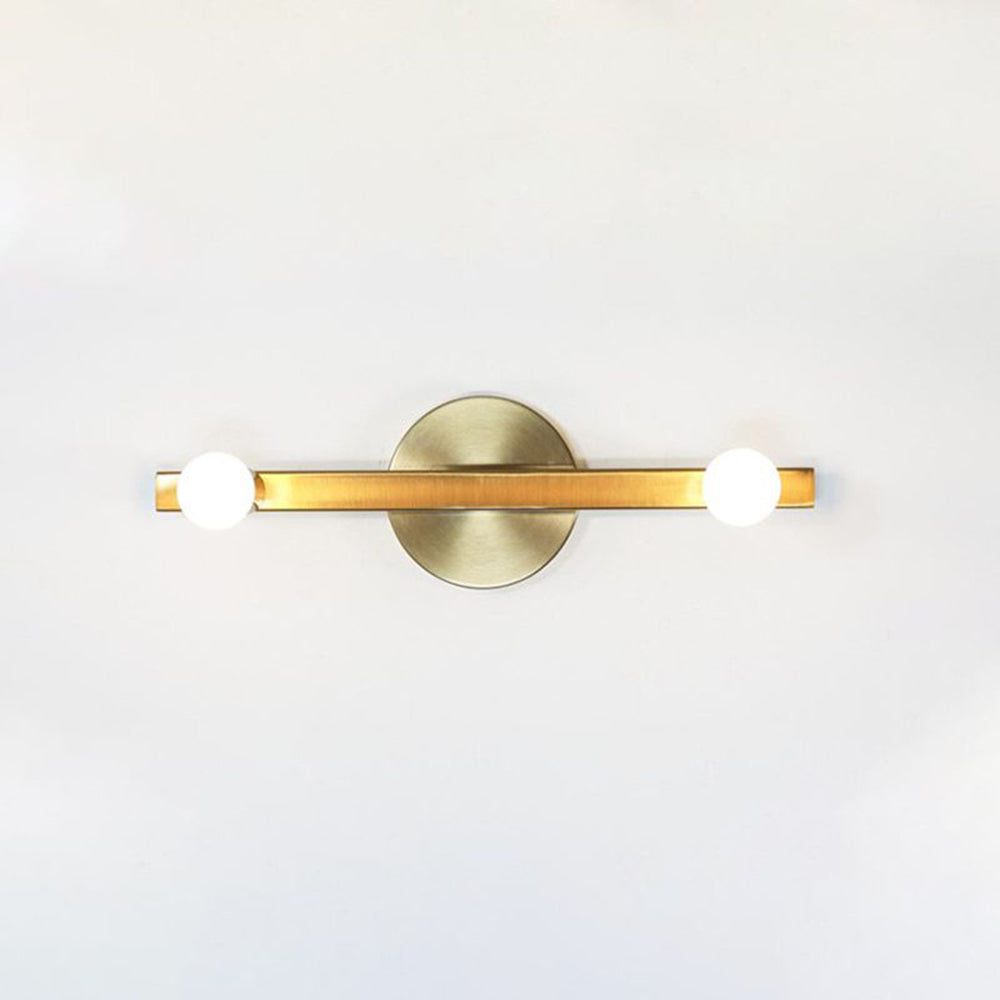 Avi Modern Linear Metal Wall Lamp, Gold, Bathroom