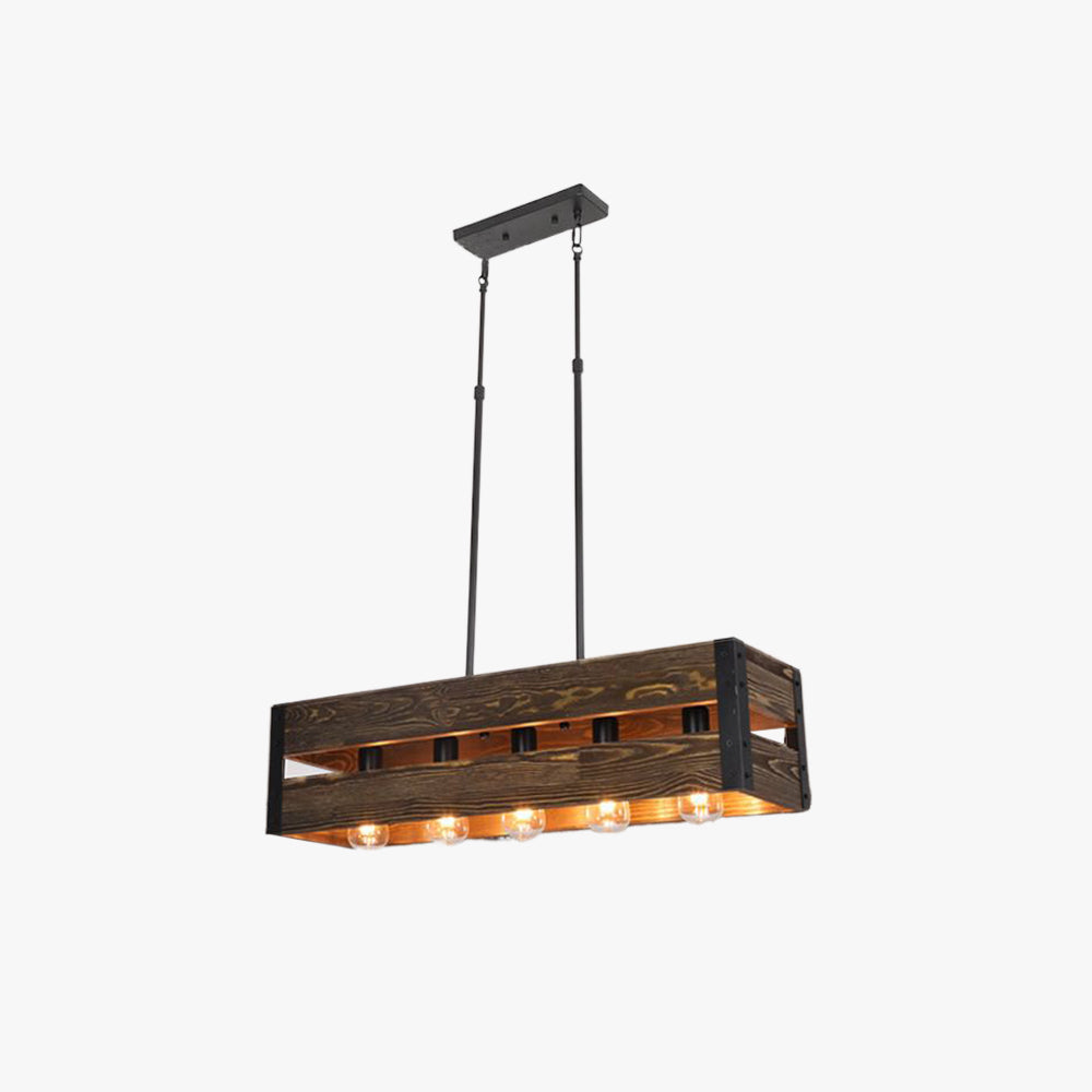 Alessio Retro LED Metal/Wood Pendant Light Living Room/Bedroom