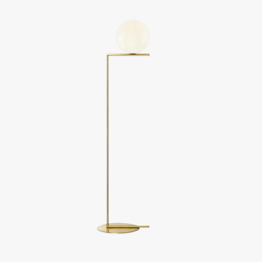 Valentina Right Angle Bubble Floor Lamp, Metal & Glass