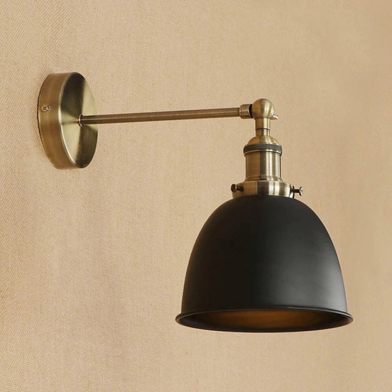 Brady Hanging Wall Lamp Retro/Vintage, Metal/LED, Black/White/Gray, Bedroom