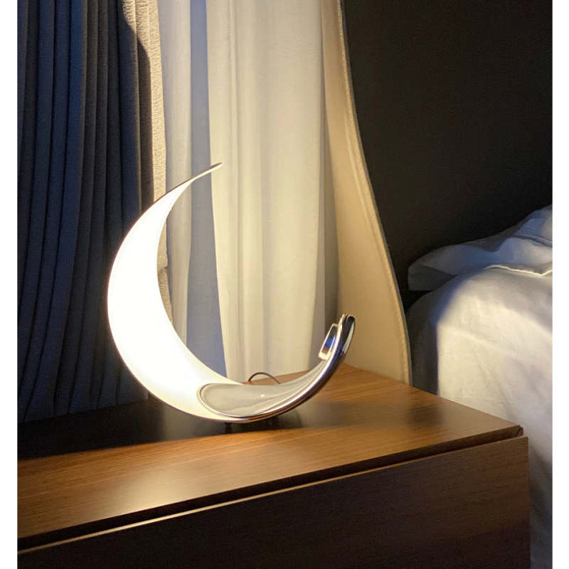 Elif Design Moon Arc Table Lamp, White