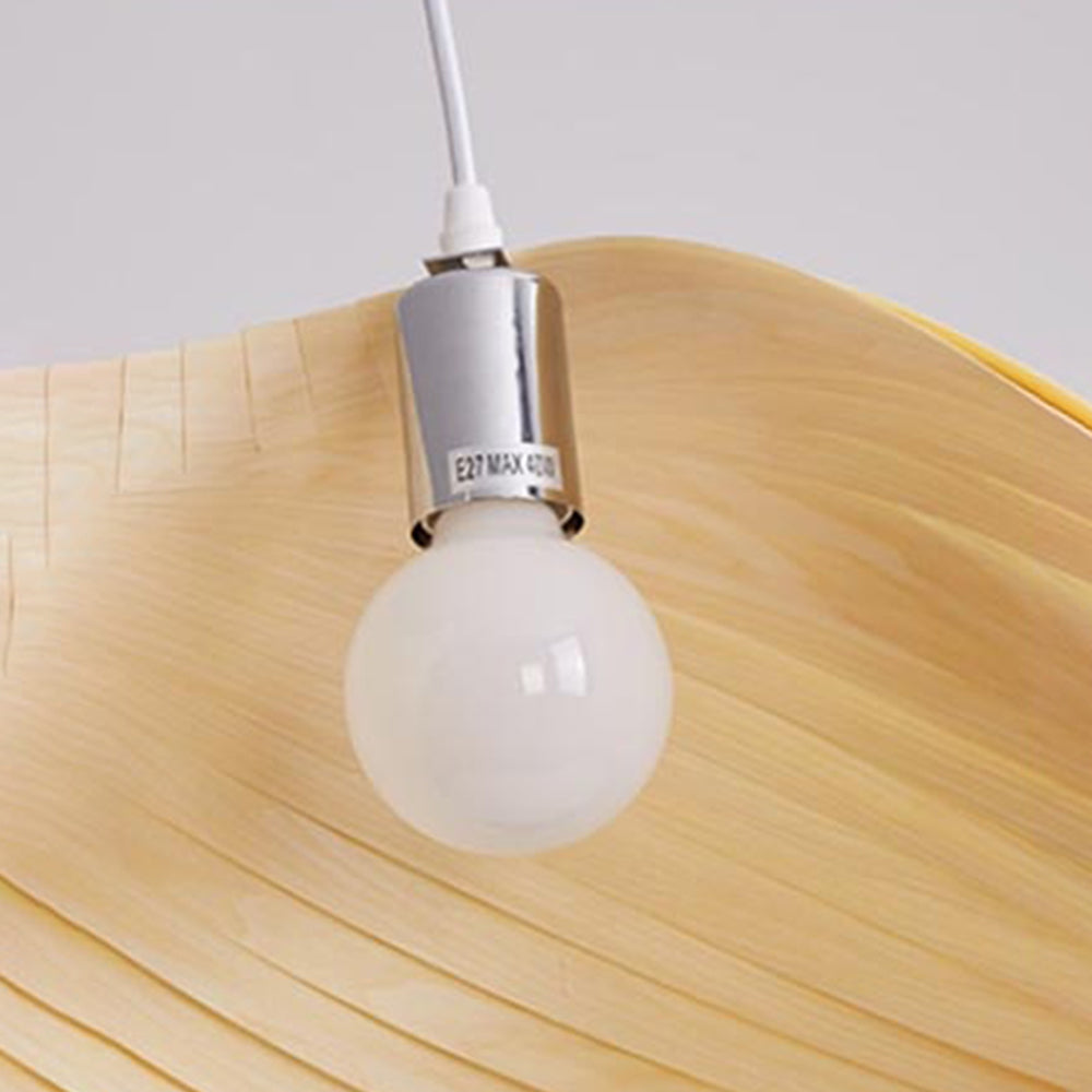 Renée Modern Conch Shell  Metal/Wood Pendant Light, Wooden