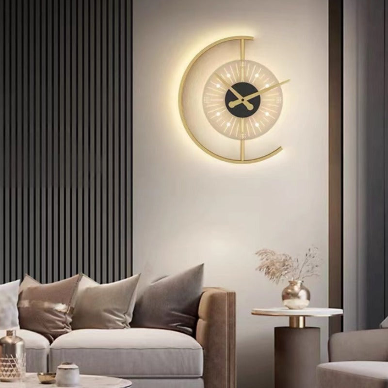 Nielsen Modern Clock Metal Acrylic LED Wall Lamp