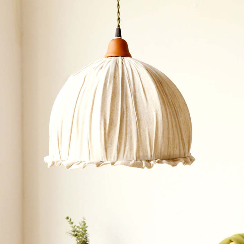 Renée Nordic Vintage LED Pendant Light Fabric Living Room