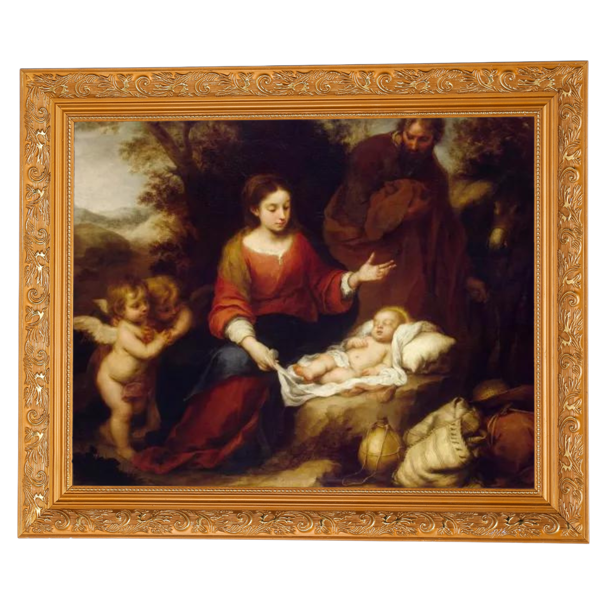 Rest on the Flight Into Egypt - Vintage Wall Art Prints Artfully For Living Room