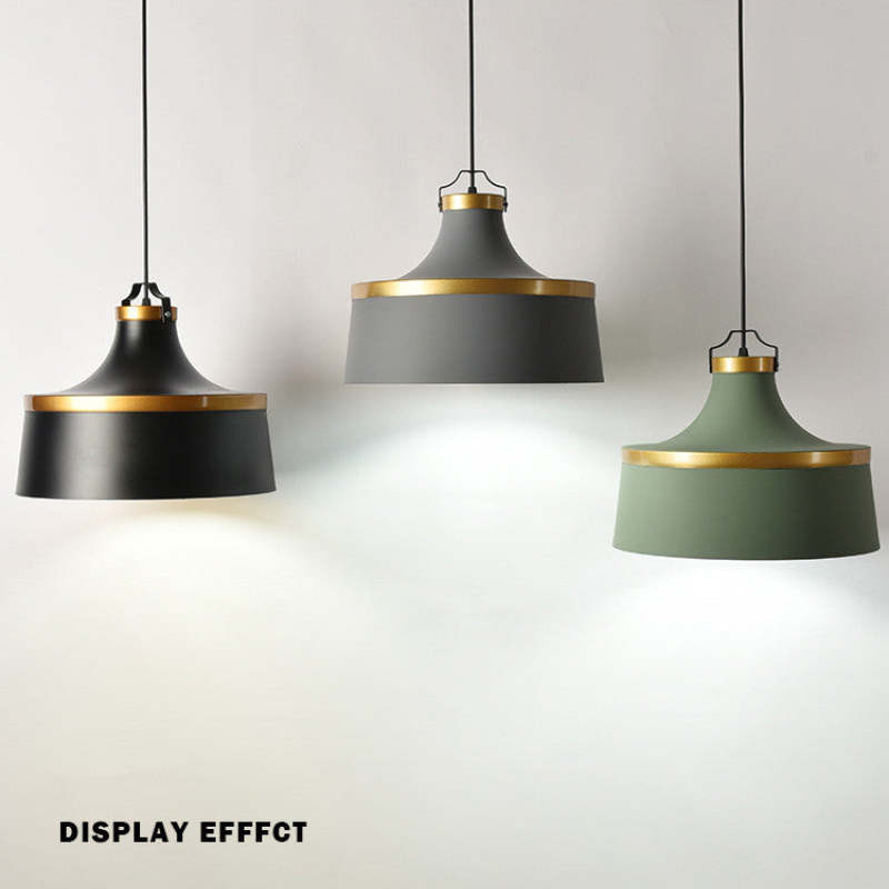 Morandi Modern Colorful Single Pendant Light, Metal Shade