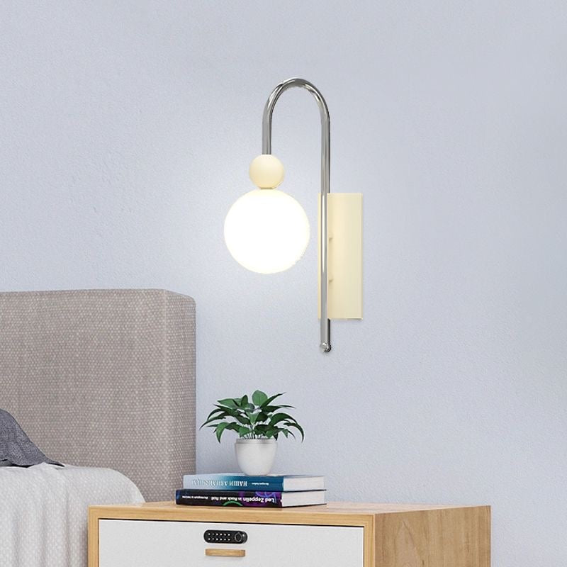 Morandi Modern LED Wall Lamps Metal Glass Bedroom