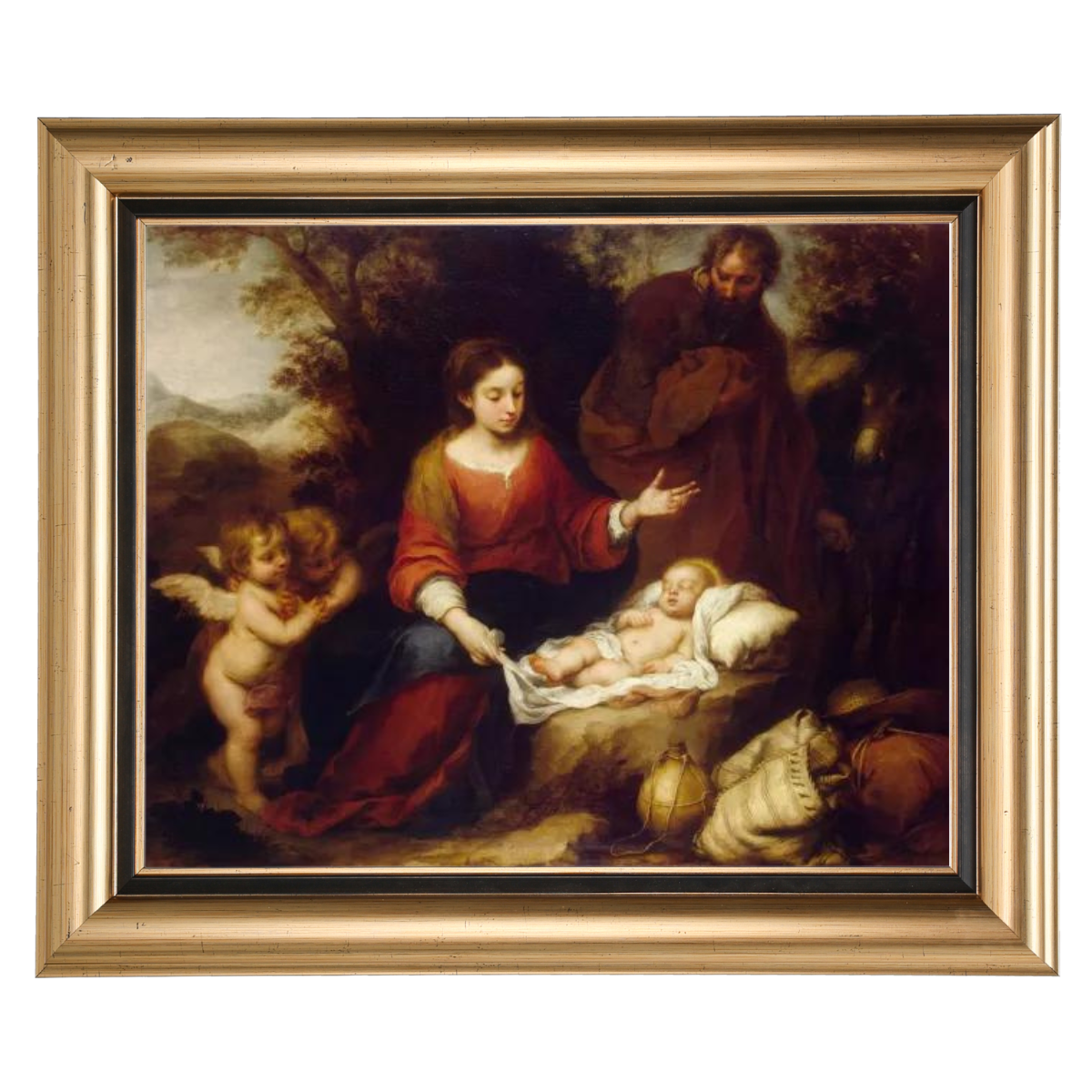 Rest on the Flight Into Egypt - Vintage Wall Art Prints Artfully For Living Room