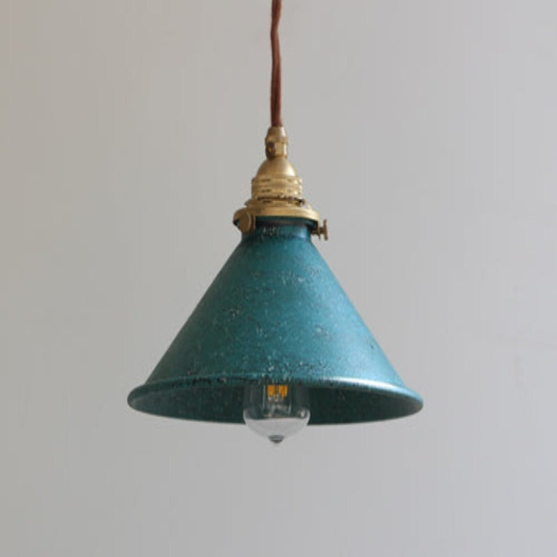 Alessio Vintage LED Rustic Pendant Light Metal Blue Kitchen Balcony