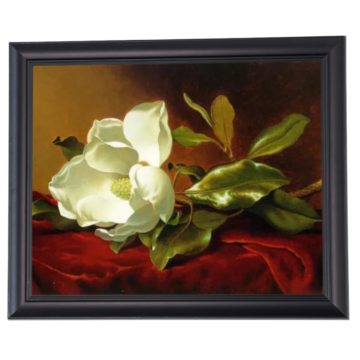 A Magnolia on Red Velvet- Romantic Wall Art Prints Decor For Bedroom