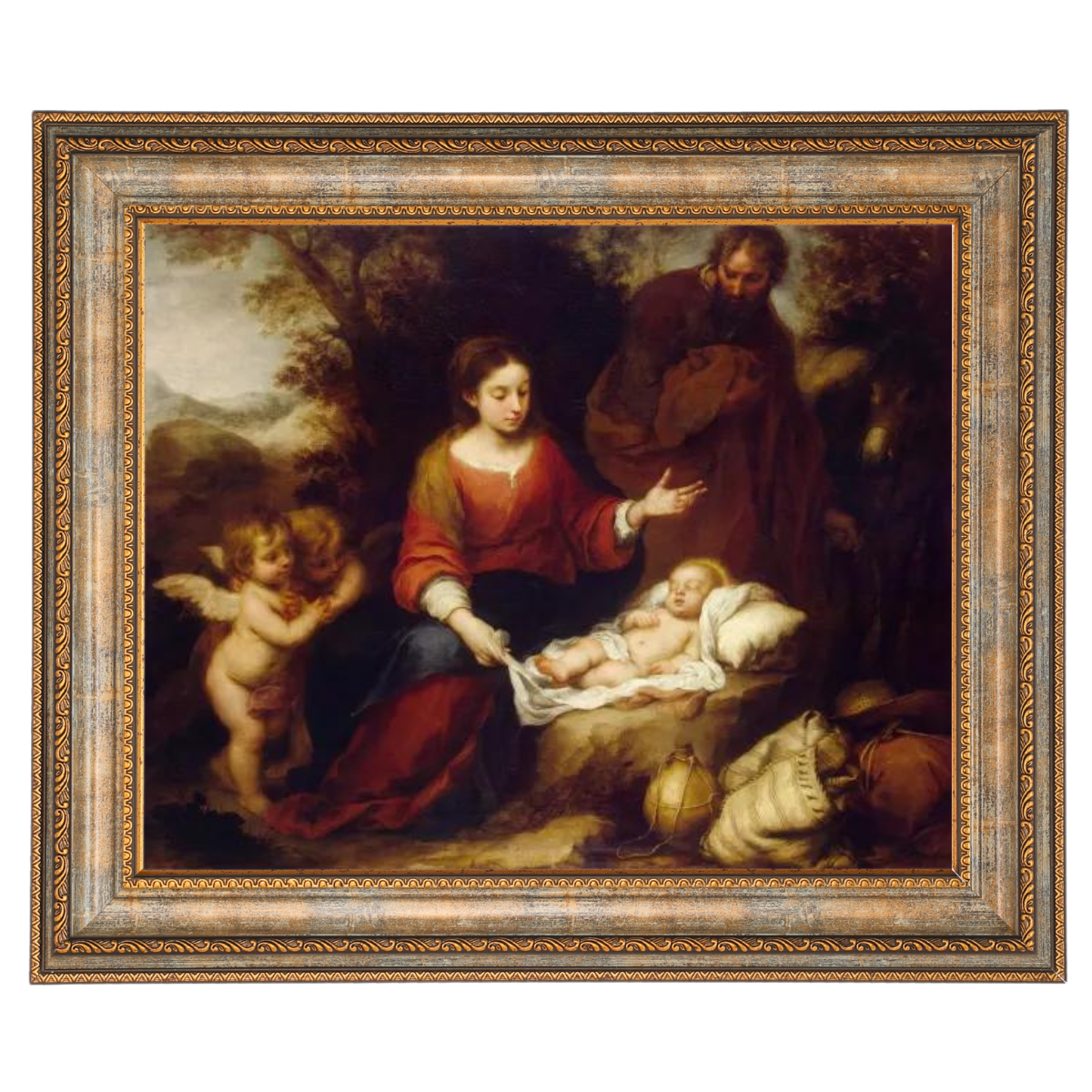 Rest on the Flight Into Egypt - Vintage Wall Art Prints Artfully For Living Room