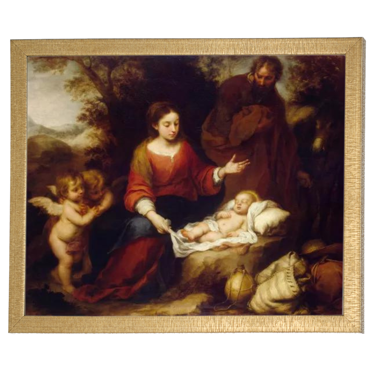 Rest on the Flight Into Egypt - Vintage Wall Art Prints Artfully For Living Room