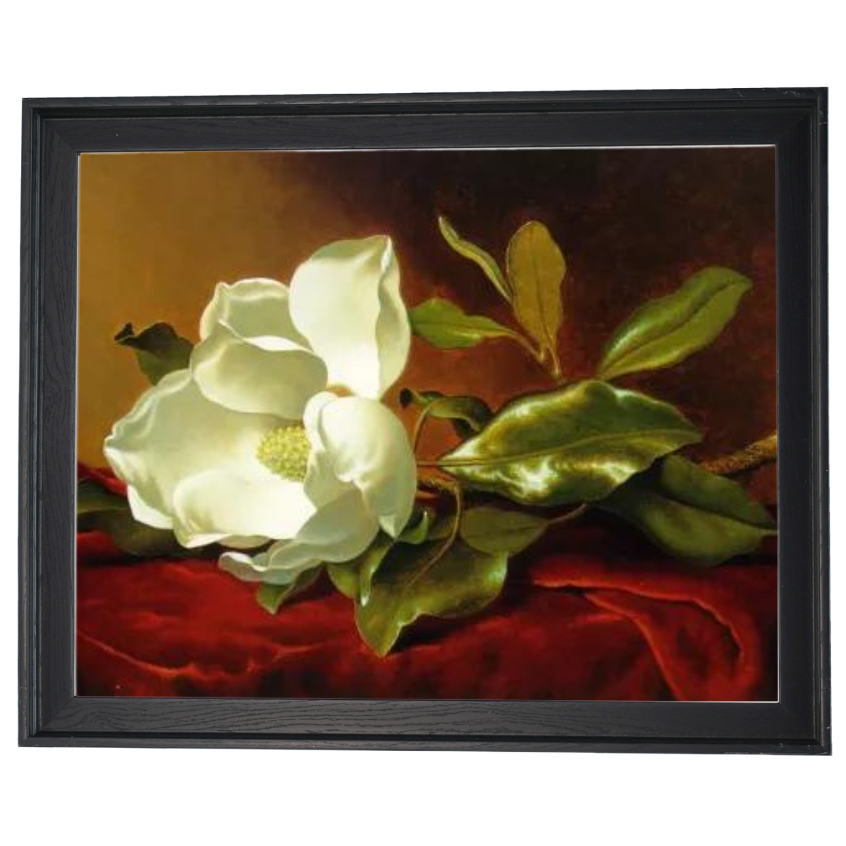 A Magnolia on Red Velvet- Romantic Wall Art Prints Decor For Bedroom