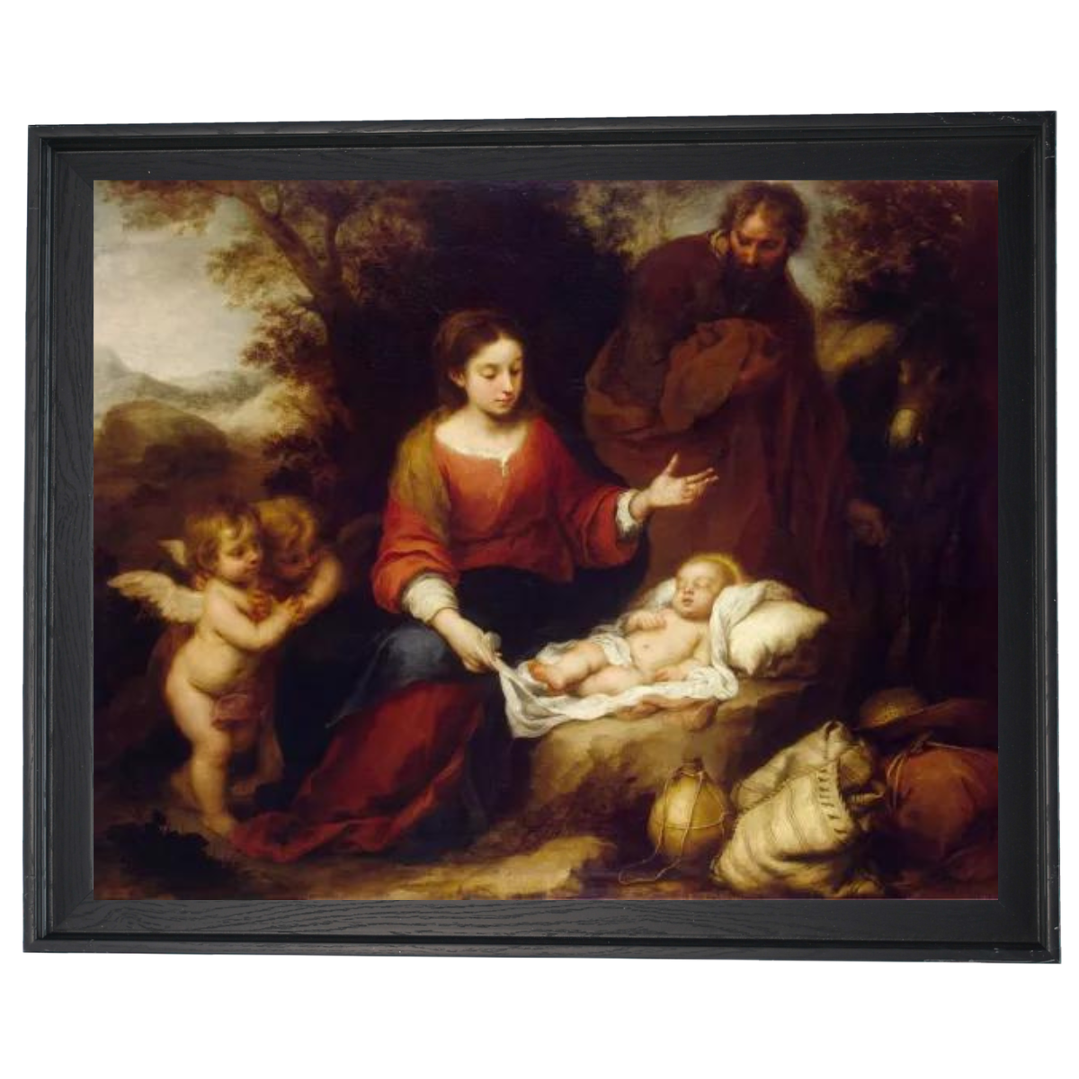 Rest on the Flight Into Egypt - Vintage Wall Art Prints Artfully For Living Room