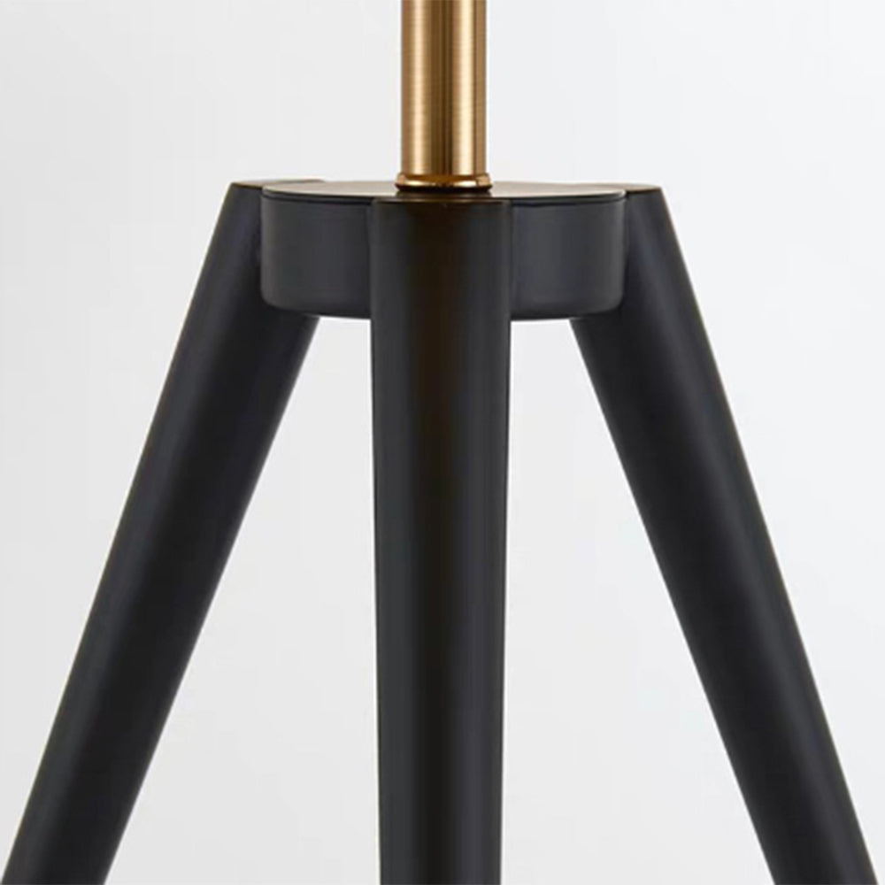 Carins Modern Metal Tripod Floor Lamp, Black/Gold