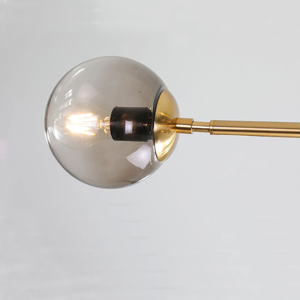 Valentina Modern Bubble Metal/Glass Pendant Light, Gold