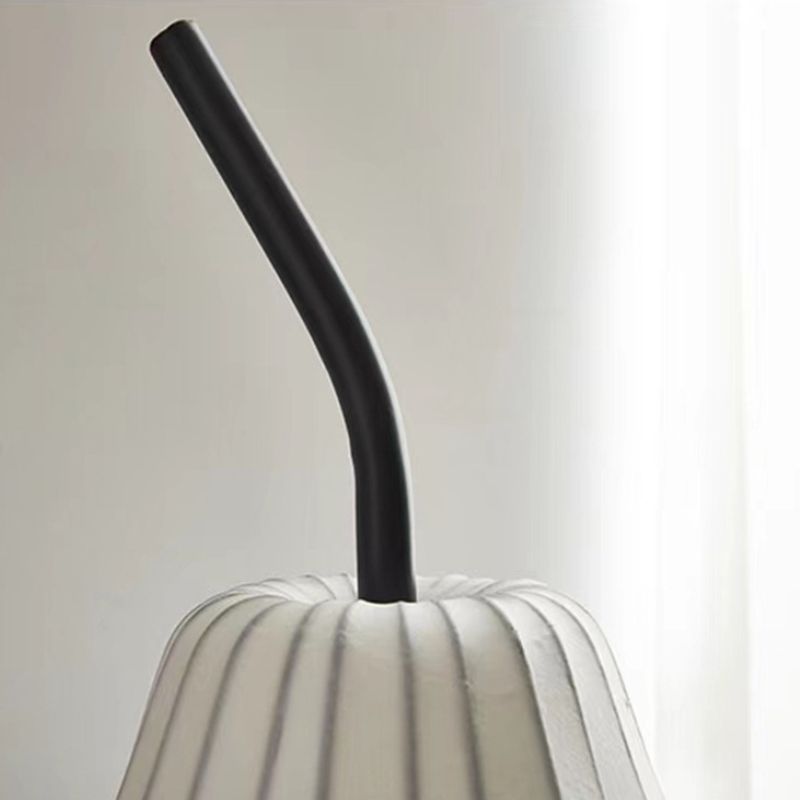 Renée Floor Lamp Pear Shaped Unique Art Deco, Fabric/Metal, Living Room