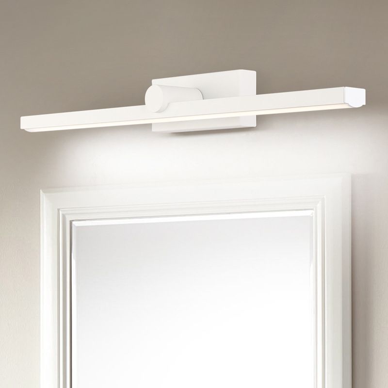 Edge Minimalist Linear Led Vanity Wall Lamp, White, Bathroom