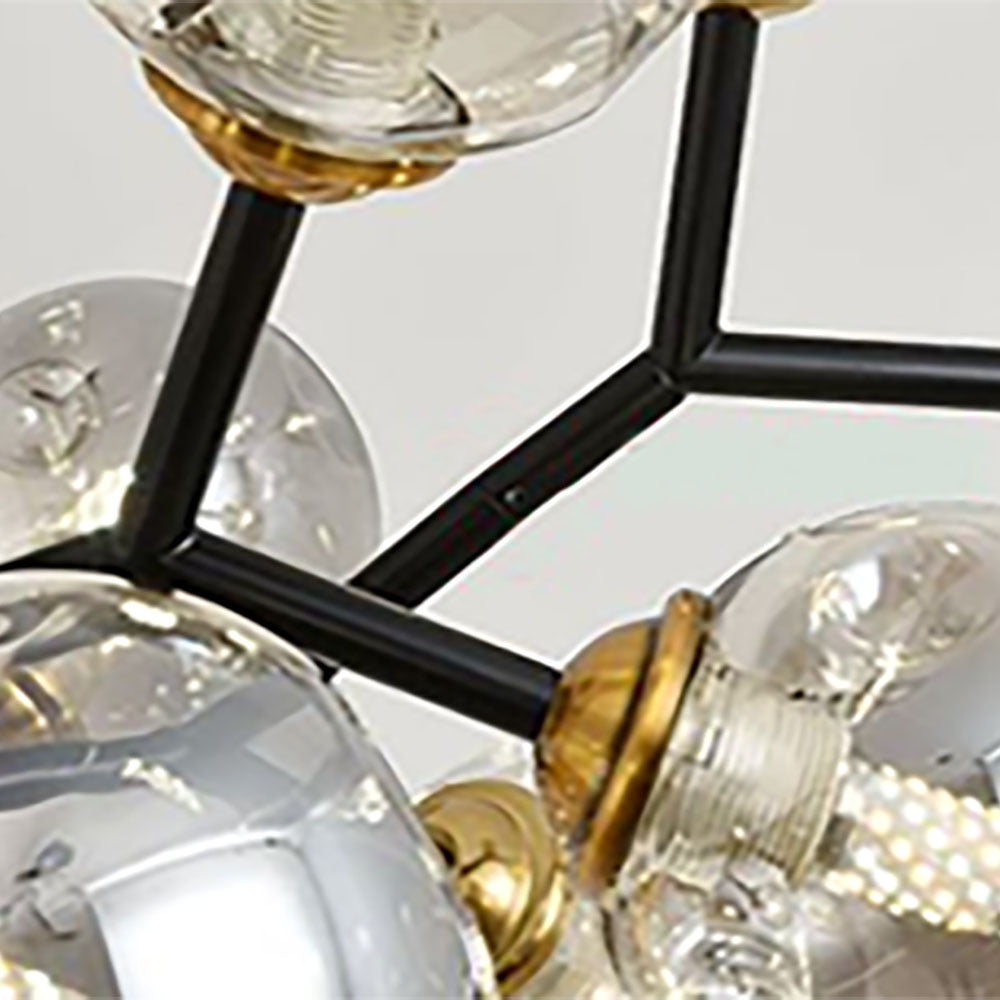 Valentina Decorative Glass Bubble Pendant Light, Amber
