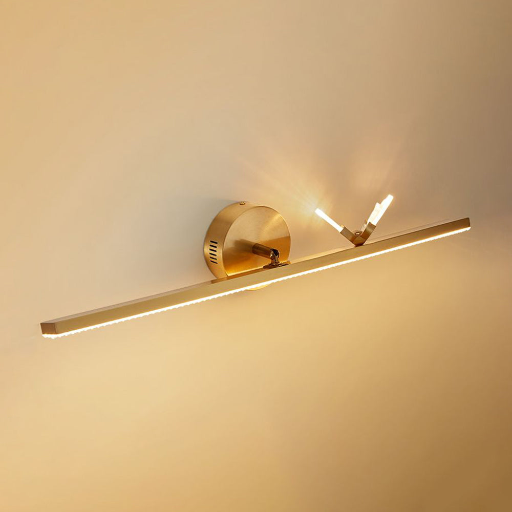 Kady Luxury Butterfly Linear Wall Lamp, Metal/Acrylic, Gold