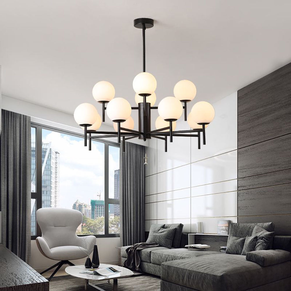 Alessio Modern Globe Bubble Metal Glass Pendant Light