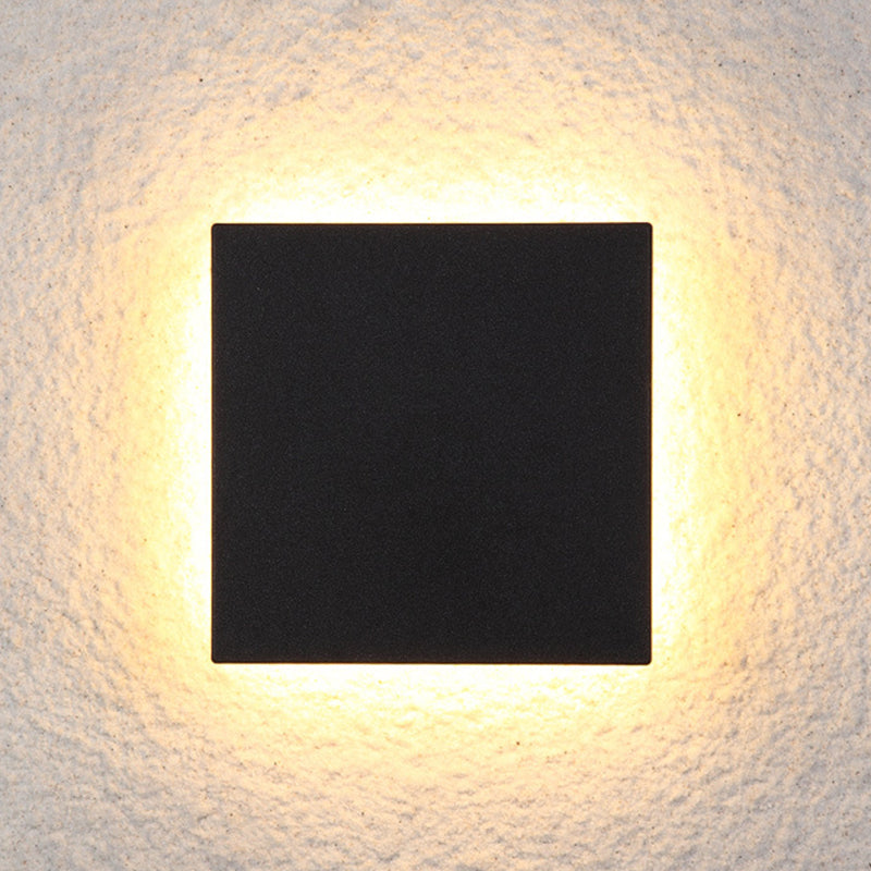 Orr Minimalist Round/Square Outdoor Wall Lamp LED, Black/White