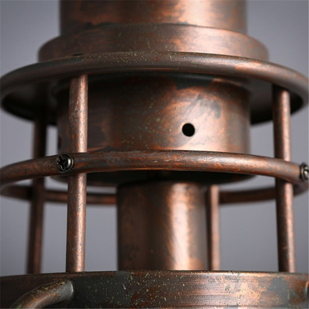 Alessio Industrial Retro Vintage Pull Cnain Pendant Light, Brass, Metal