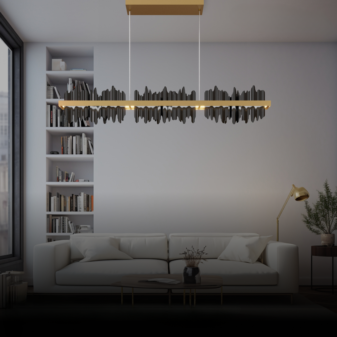 Marilyn Industrial Glass Metal Pendant Light Living Room