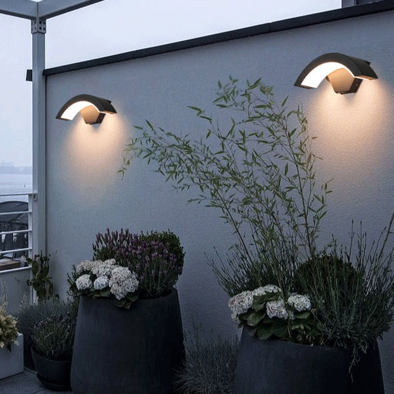 Orr Nordic Arc Metal LED Outdoor Wall Lamp, Black