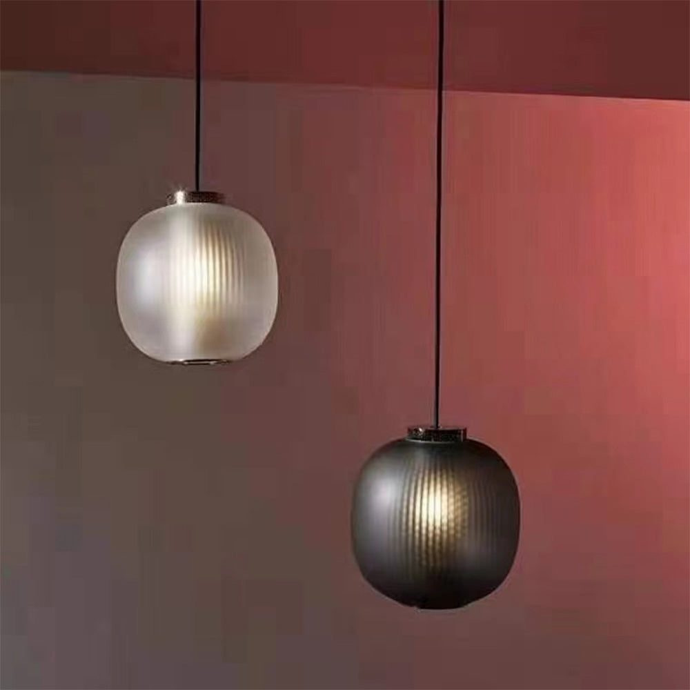 Hailie Frosted Glass Cylinder Pendant Light Sandy Metal Glass