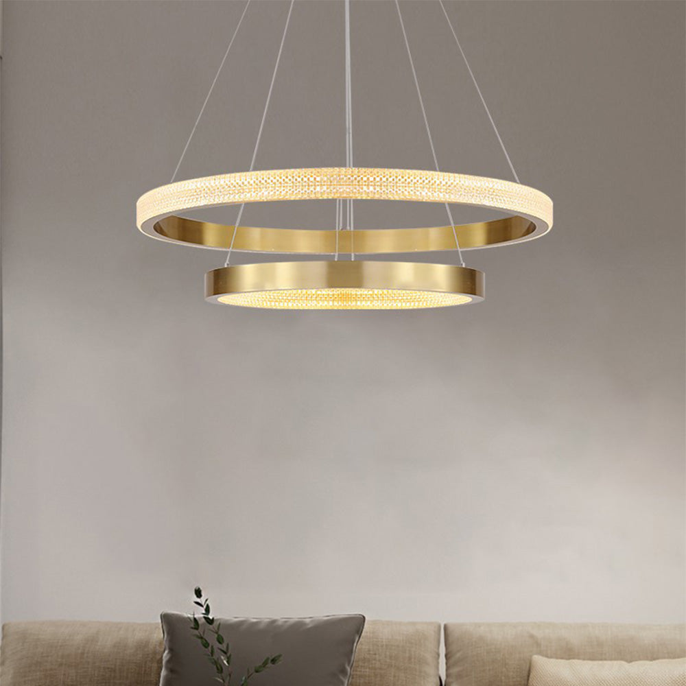 Kirsten Modern Ring Metal Arcylic LED Pendant Light