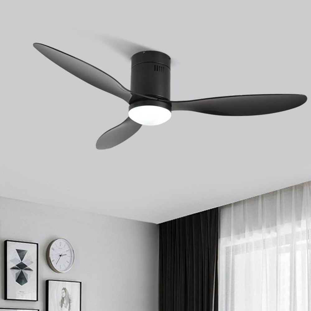 Walters 3-Blade Black Ceiling Fan with Light, 2 Color, DIA 48''